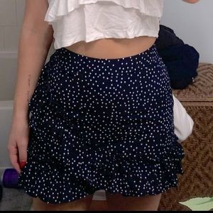 Blue ruffle skirt